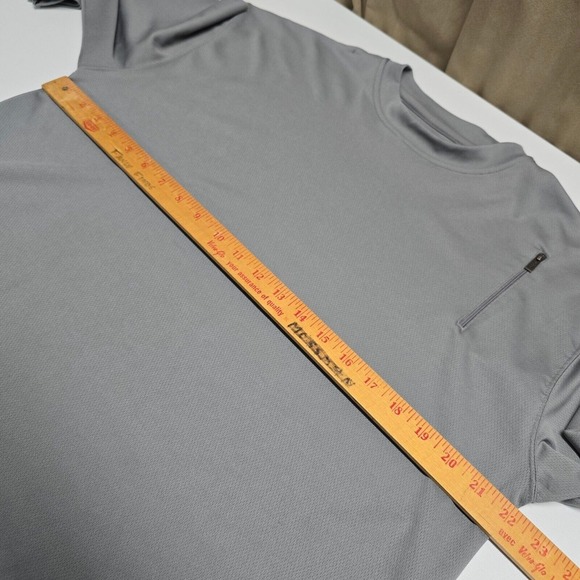 Scottevest Mens Tech Long Sleeve Pullover Shirt Size L Gray Travel Utility - Picture 11 of 14